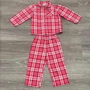 GAP Pink Plaid Kids Pajama Set